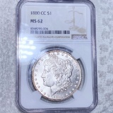 1880-CC Morgan Silver Dollar NGC - MS62