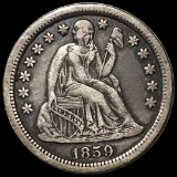 1859-O Seated Liberty Dime AU+