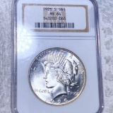 1926-S Silver Peace Dollar NGC - MS64