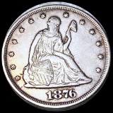 1876 Seated Twenty Cent Piece CLOSELY UNC