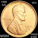 1909-S/S Lincoln Wheat Penny CHOICE BU RED