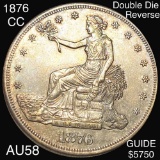 1876-CC DDR Silver Trade Dollar CHOICE AU