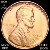 1909-S V.D.B. Lincoln Wheat Penny GEM BU RED