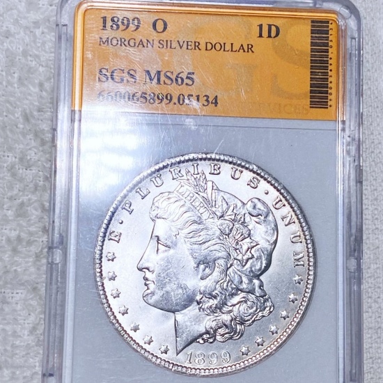 1899-O Morgan Silver Dollar SGS - MS65