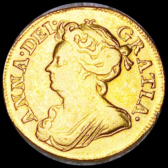 1714 Great Britain Gold 2 Guinea LIGHTLY CIRC