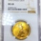 1993 $25 Gold Eagle NGC - MS68 1/2oz