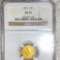 1855 Rare Gold Dollar NGC - AU 55