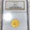 1928 $2.50 Gold Quarter Eagle NGC - MS61