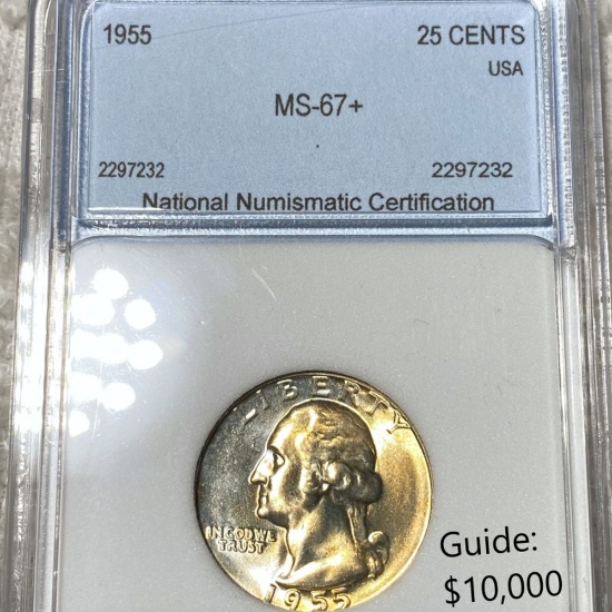 1955 Washington Silver Quarter NNC - MS67+