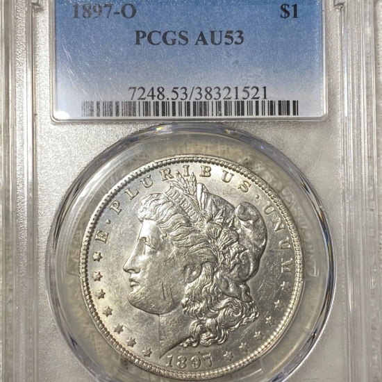 1897-O Morgan Silver Dollar PCGS - AU53
