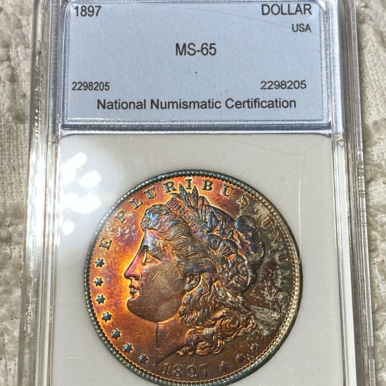 1897 Morgan Silver Dollar NNC - MS65