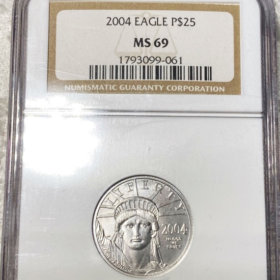 2004 $25 Platinum Eagle NGC - MS69 1/4Oz
