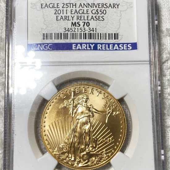 2011 $50 Gold Eagle NGC - MS70 1Oz