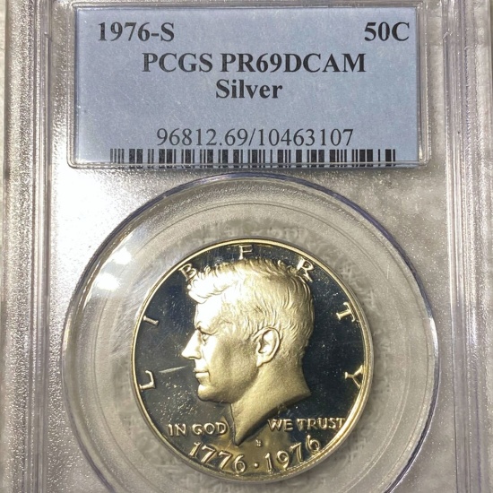 1976-S Kennedy Silver Half Dollar PCGS - PR69DCAM