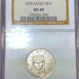 2005 $25 Platinum Eagle NGC - MS69
