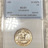 1963 Washington Silver Quarter NNC - MS66+