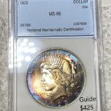 1923 Silver Peace Dollar NNC - MS66