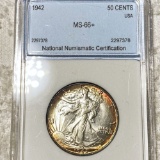 1942 Walking Half Dollar NNC - MS66+