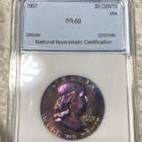 1957 Franklin Half Dollar NNC - PR69