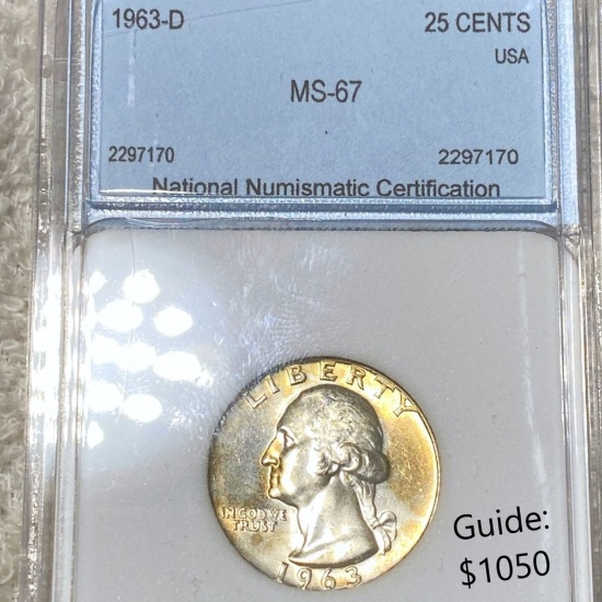 1963-D Washington Silver Quarter NNC - MS67