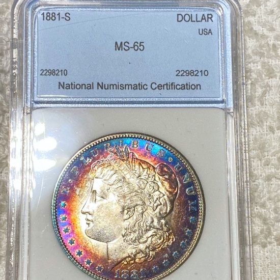 1881-S Morgan Silver Dollar NNC - MS65