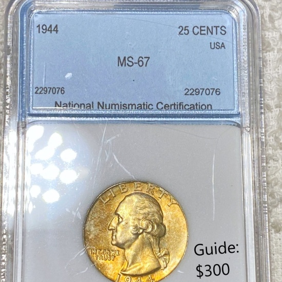 1944 Washington Silver Quarter NNC - MS67