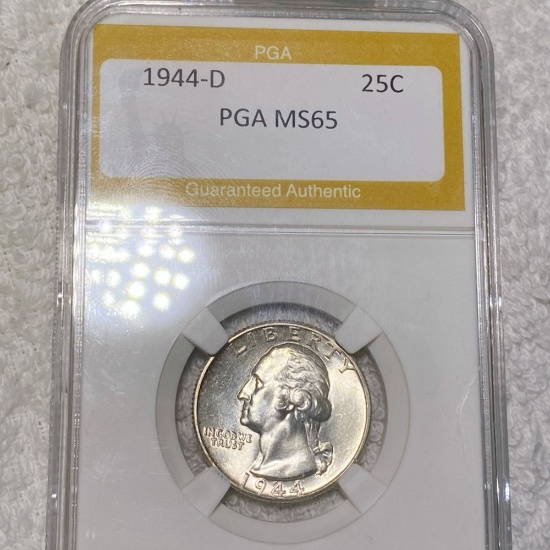 1944-D Washington Silver Quarter PGA - MS65