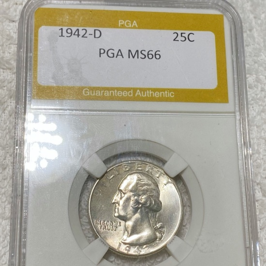 1942-D Washington Silver Quarter PGA - MS66