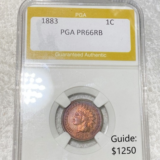 1883 Indian Head Penny PGA - PR 66 RB