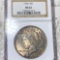 1934 Silver Peace Dollar NGC - MS62