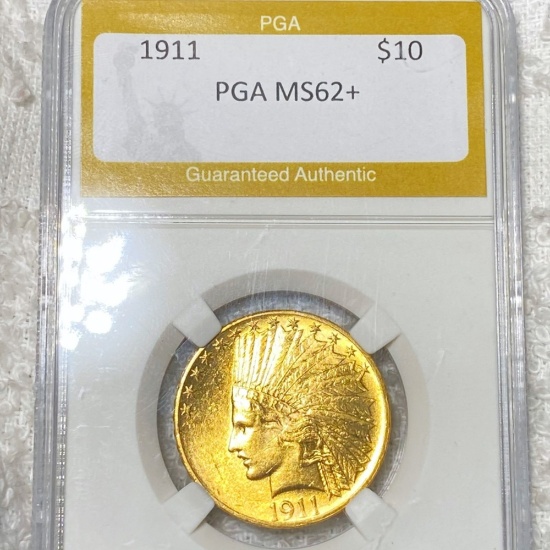 1911 $10 Gold Eagle PGA - MS62+