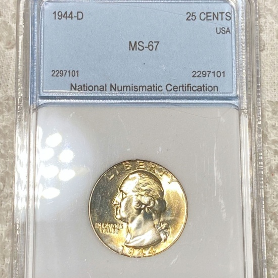 1944-D Washington Silver Quarter NNC - MS67