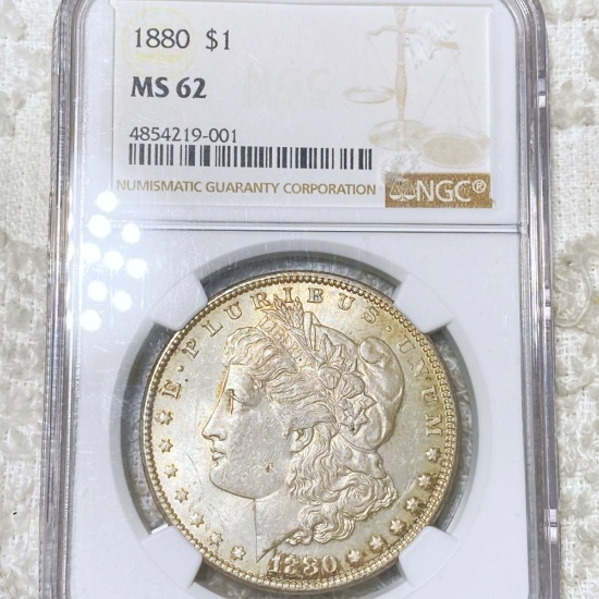 1880 Morgan Silver Dollar NGC - MS62