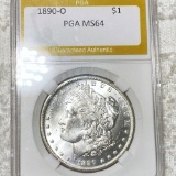 1890-O Morgan Silver Dollar PGA - MS64