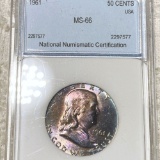 1961 Franklin Half Dollar NNC - MS66