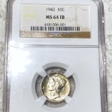 1942 Mercury Silver Dime NGC - MS 64 FB