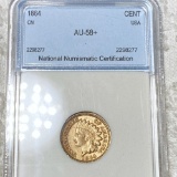 1864 Indian Head Penny NNC - AU58+