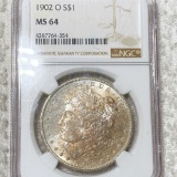 1902-O Morgan Silver Dollar NGC - MS64