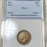 1873 Indian Head Penny NNC - XF45 OPEN 3