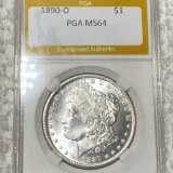 1890-O Morgan Silver Dollar PGA - MS64