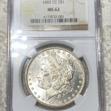 1882-CC Morgan Silver Dollar NGC - MS62