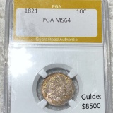 1821 Capped Bust Dime PGA - MS64