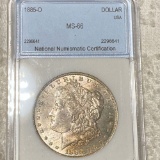 1885-O Morgan Silver Dollar NNC - MS66