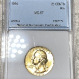 1964 Washington Silver Quarter NNC - MS67