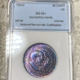 1953-D Washington/Carver Half Dollar NNC - MS66+