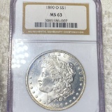 1890-O Morgan Silver Dollar NGC - MS63