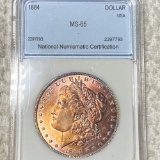 1884 Morgan Silver Dollar NNC - MS65