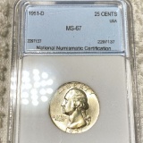 1951-D Washington Silver Quarter NNC - MS67