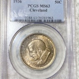 1936 Cleveland Half Dollar PCGS - MS63