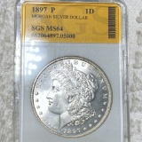 1897 Morgan Silver Dollar SGS - MS64